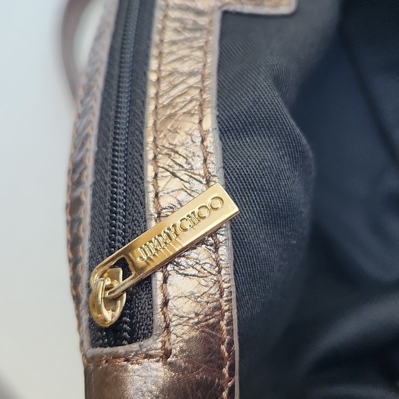 Jimmy Choo Large Metallic Shoulder / Hobo Bag - Picture 13 of 17